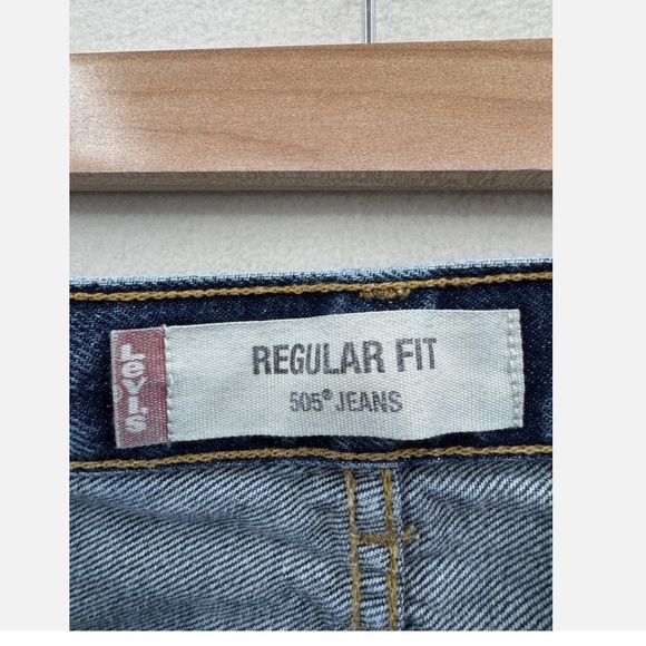 Vintage Levi’s 505 Men’s 34x32 Straight Leg Denim Jeans Blue Denim - Picture 5 of 14